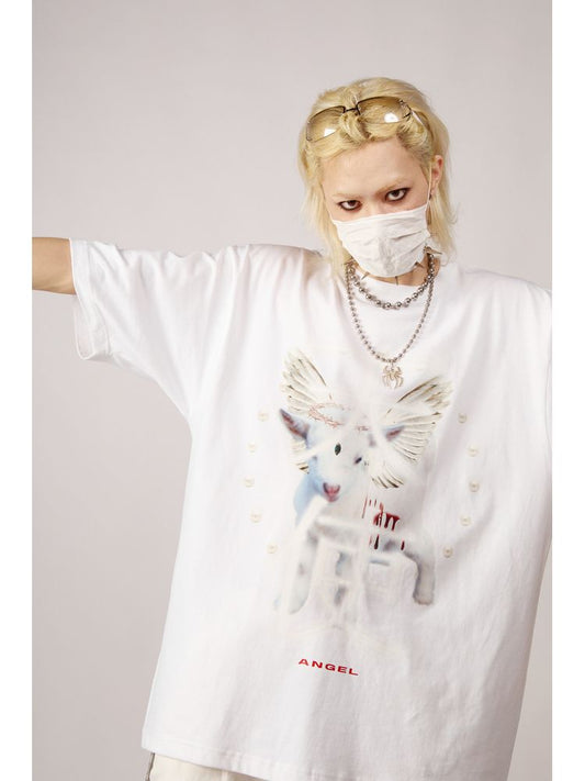 Angel and Devil loose T-shirt【s0000001845】