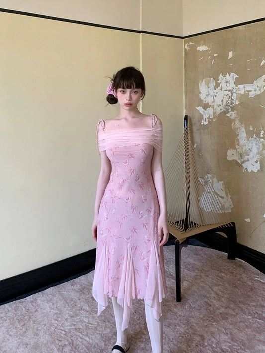 Slim fit one shoulder dress【s0000007620】