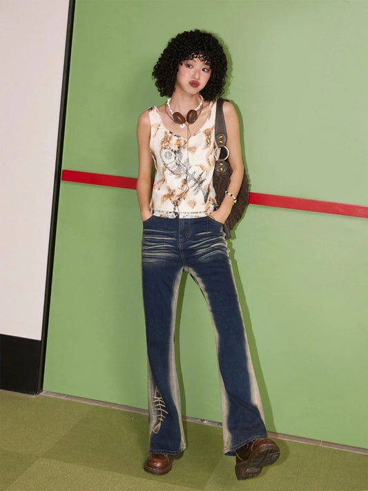 Boot cut denim pants【s0000007413】