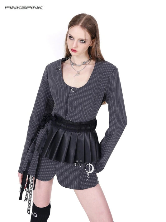 Pleated short apron【s0000007692】