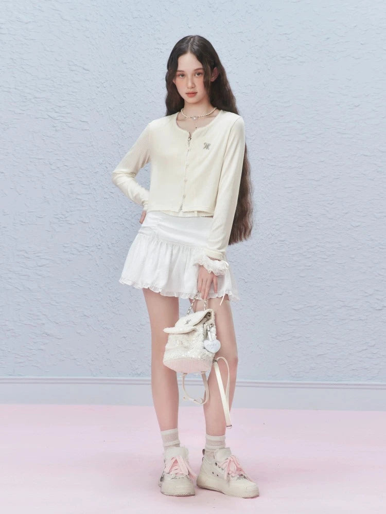 Sheer lace short cardigan【s0000007424】