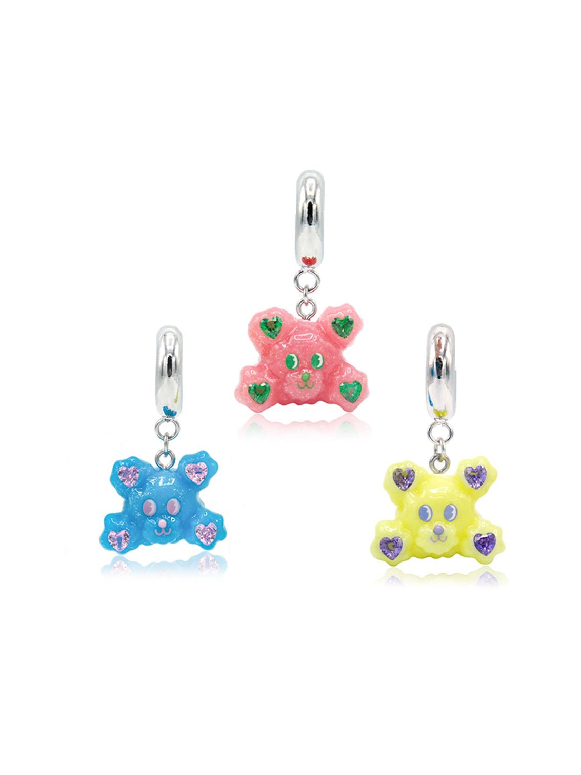 Bear Resin Ring Earrings Pierced【s0000000427】 - SCULTURE（エスカルチャー）