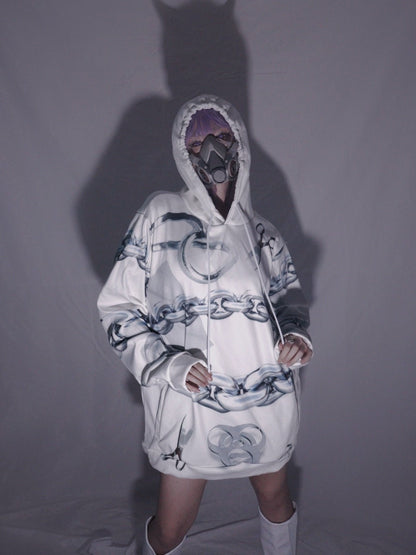 Chain Printing Loose Hooded Pullover【s0000000123】 - SCULTURE（エスカルチャー）