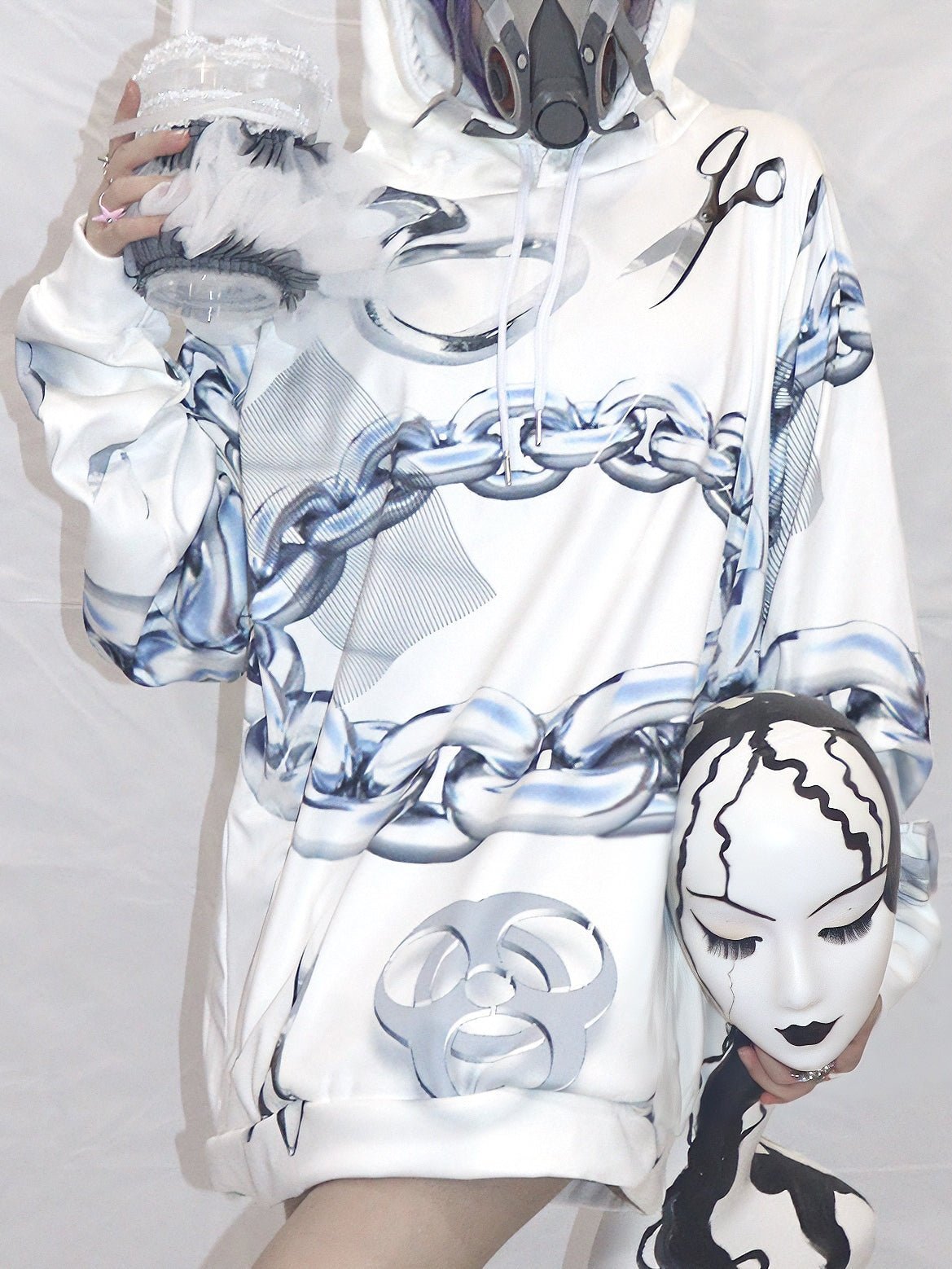 Chain Printing Loose Hooded Pullover【s0000000123】 - SCULTURE（エスカルチャー）