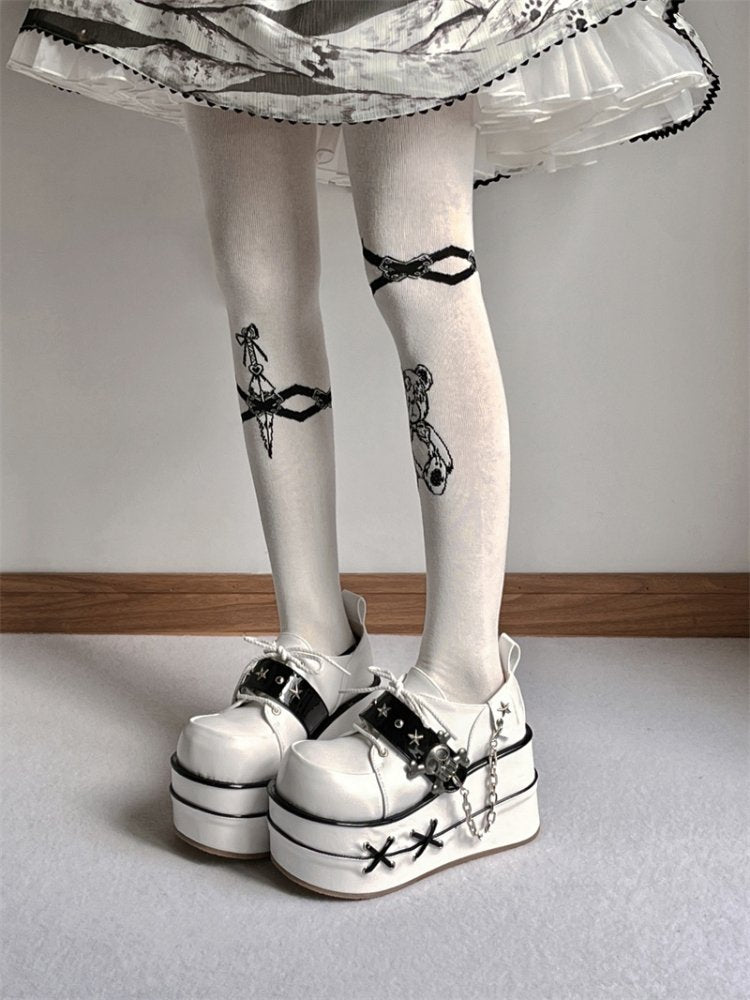 Cool punk skull platform shoes【s0000000003】 - SCULTURE（エスカルチャー）