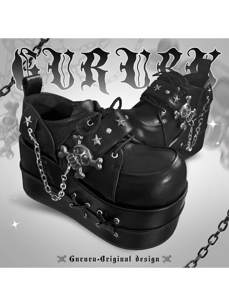 Cool punk skull platform shoes【s0000000003】 - SCULTURE（エスカルチャー）