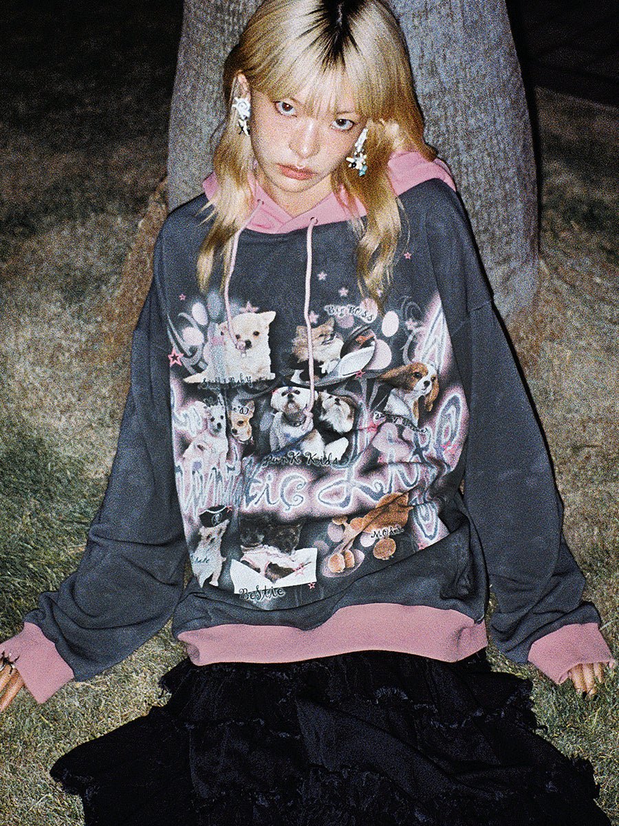 Dog Print Hoodie Pullover【s0000000515】 - SCULTURE（エスカルチャー）