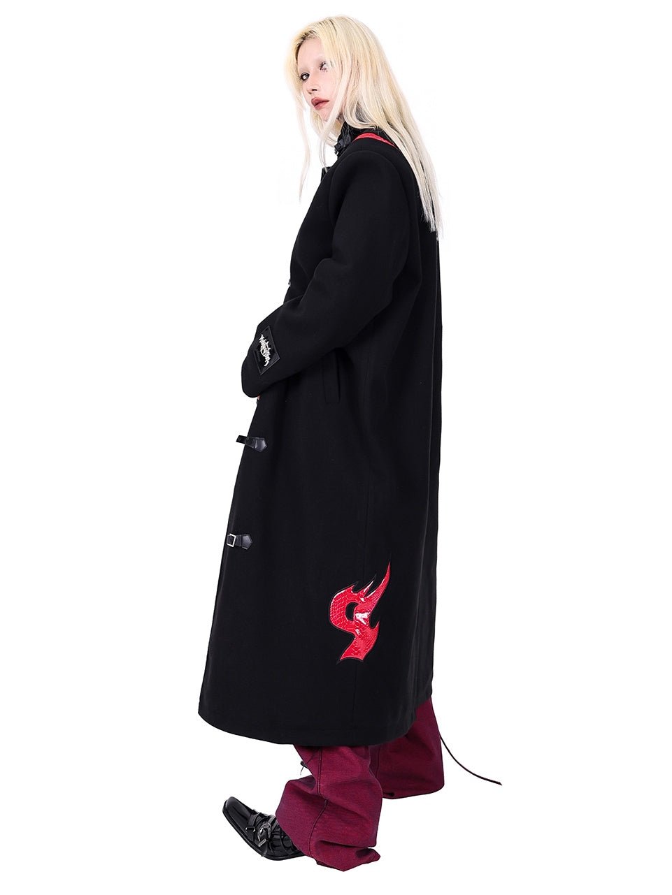 Flame LOGO Long Coat【s0000000362】 - SCULTURE（エスカルチャー）