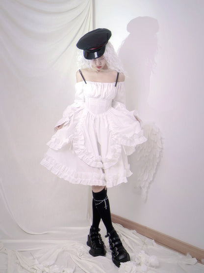 Frill Gothic Girly Fluffy One-piece【s0000000082】 - SCULTURE（エスカルチャー）