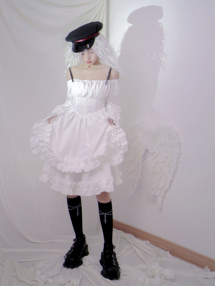 Frill Gothic Girly Fluffy One-piece【s0000000082】 - SCULTURE（エスカルチャー）