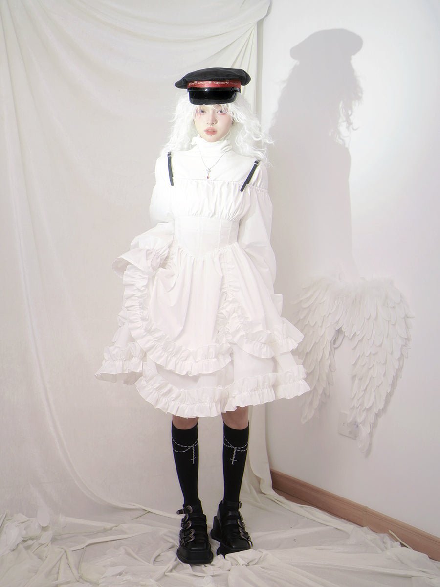 Frill Gothic Girly Fluffy One-piece【s0000000082】 - SCULTURE（エスカルチャー）