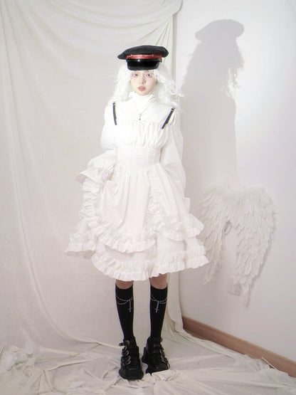 Frill Gothic Girly Fluffy One-piece【s0000000082】 - SCULTURE（エスカルチャー）