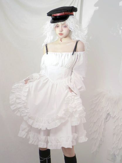 Frill Gothic Girly Fluffy One-piece【s0000000082】 - SCULTURE（エスカルチャー）