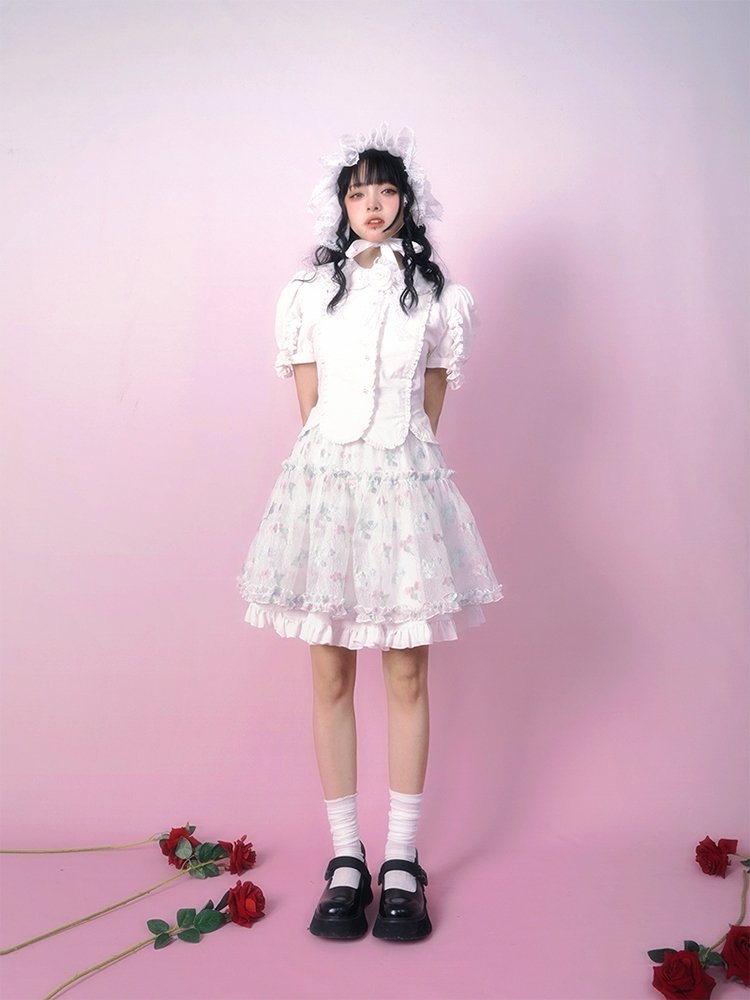 Frill lace fluffy short skirt【s0000001117】 - SCULTURE（エスカルチャー）