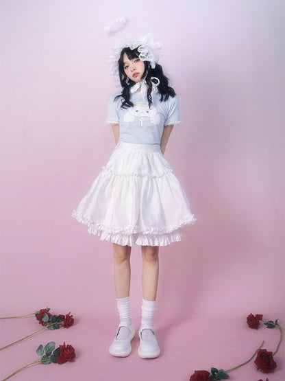 Frill lace fluffy short skirt【s0000001117】 - SCULTURE（エスカルチャー）