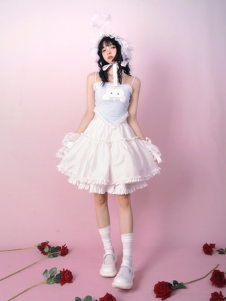 Frill lace fluffy short skirt【s0000001117】 - SCULTURE（エスカルチャー）