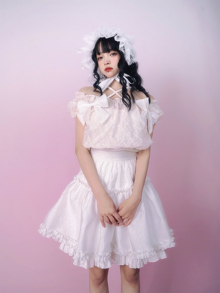 Frill lace fluffy short skirt【s0000001117】 - SCULTURE（エスカルチャー）