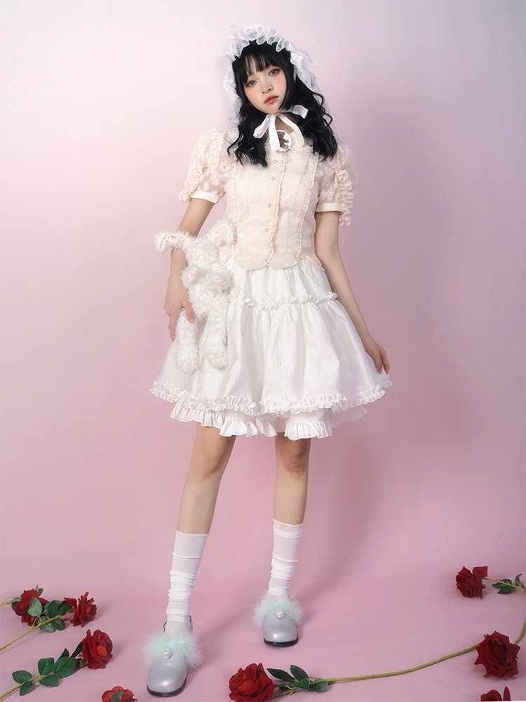 Frill lace fluffy short skirt【s0000001117】 - SCULTURE（エスカルチャー）