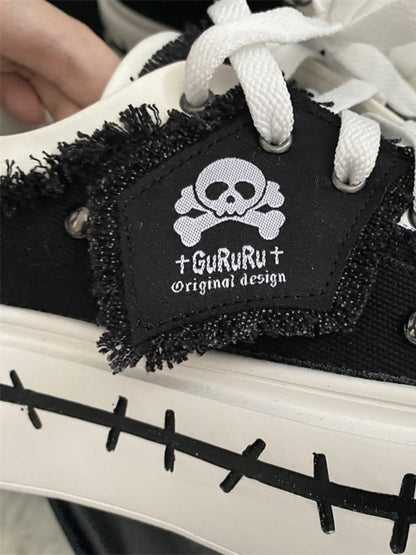 Ghost banner canvas shoes【s0000000008】 - SCULTURE（エスカルチャー）