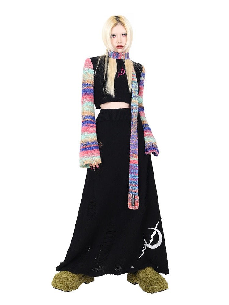 Hole Knitted Wool Mopping Skirt【s0000000280】 - SCULTURE（エスカルチャー）