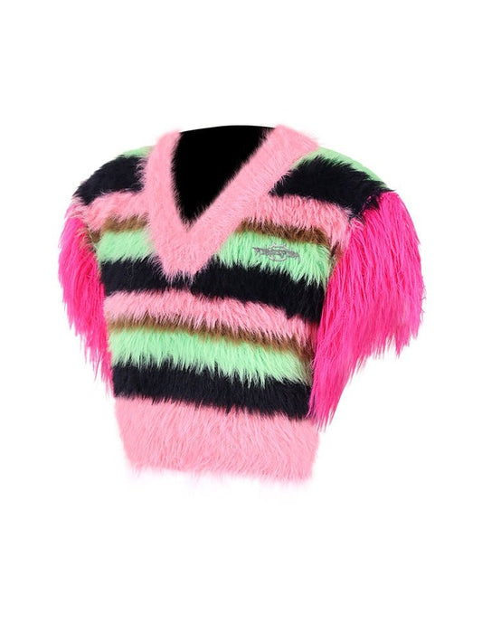 Impact Color Striped Knitted Warm Vest【s0000000313】 - SCULTURE（エスカルチャー）