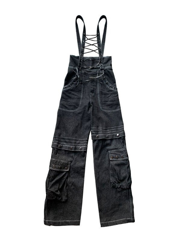 Lace-up Suspenders Jeans【s0000000301】 - SCULTURE（エスカルチャー）