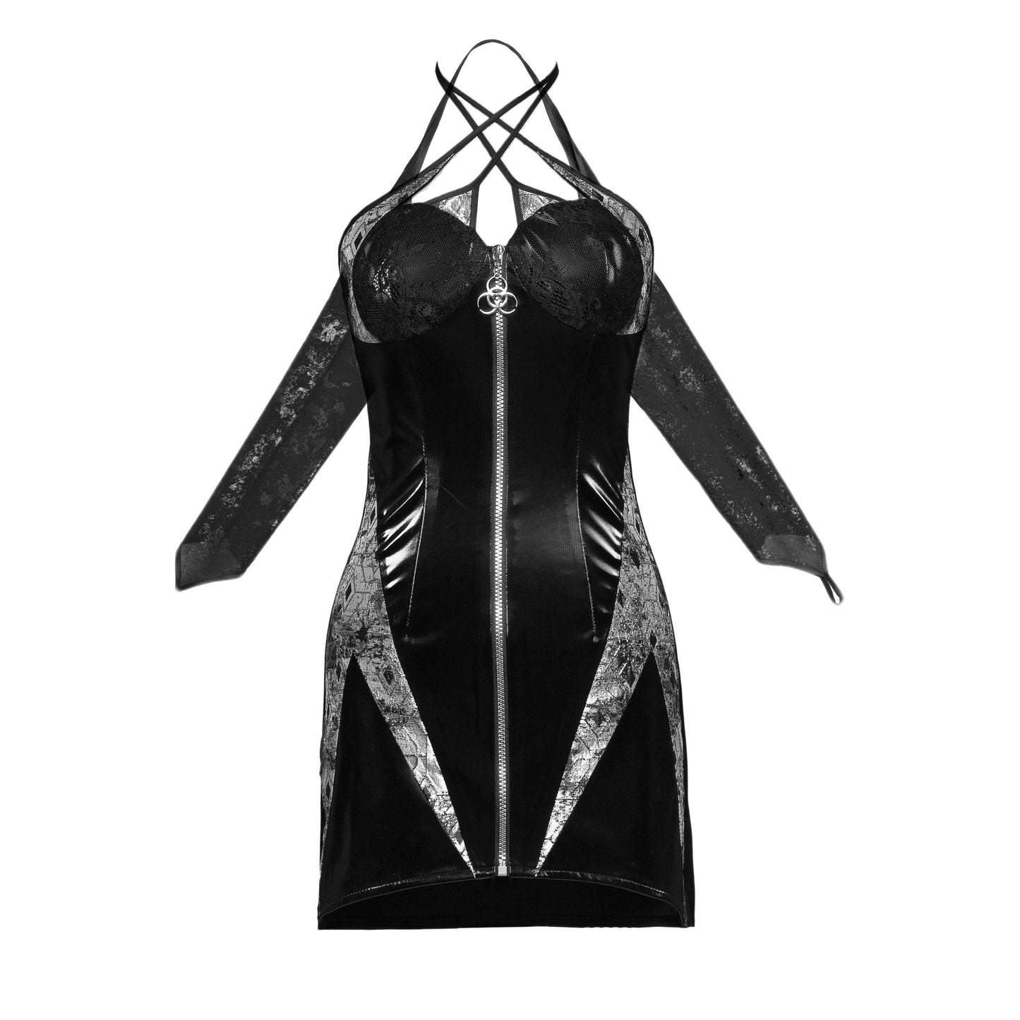 Punk Halter Neck Suspender Dress【s0000001032】