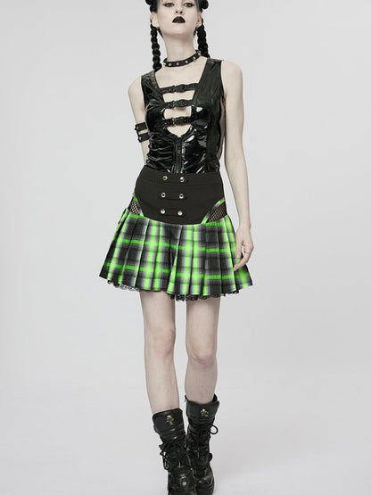 Punk Wide Swing Short Skirt【s0000001070】