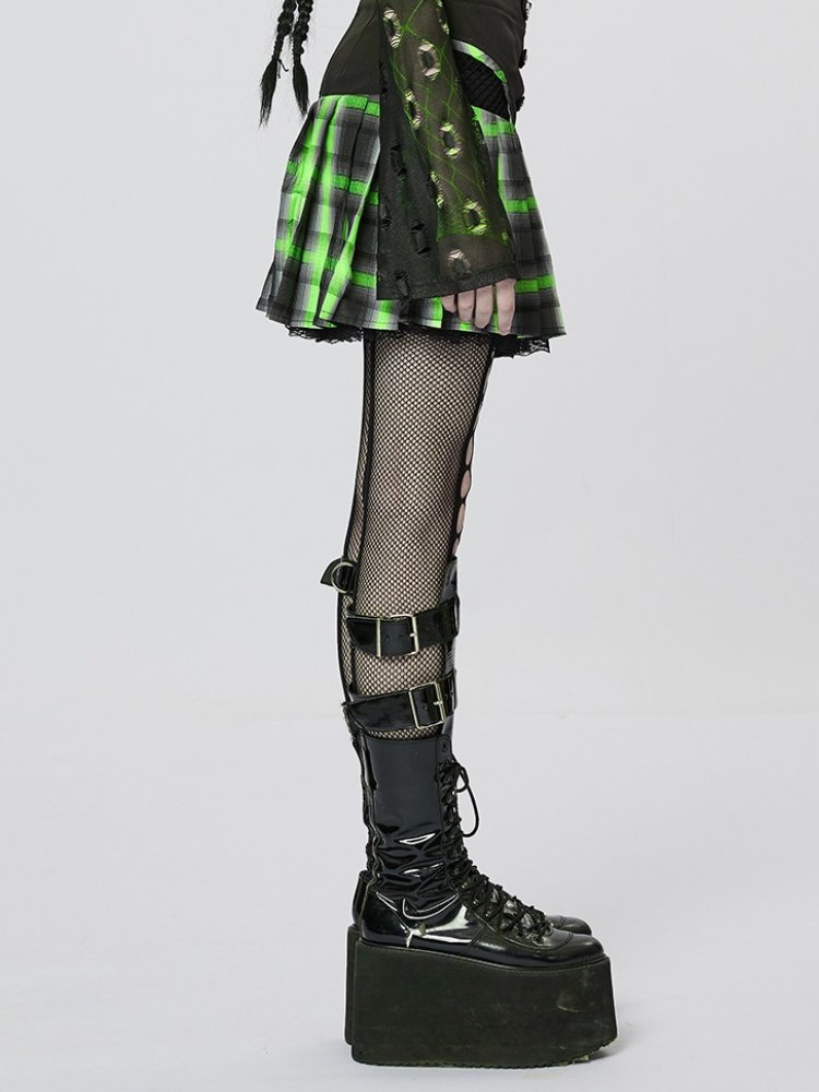 Punk Wide Swing Short Skirt【s0000001070】