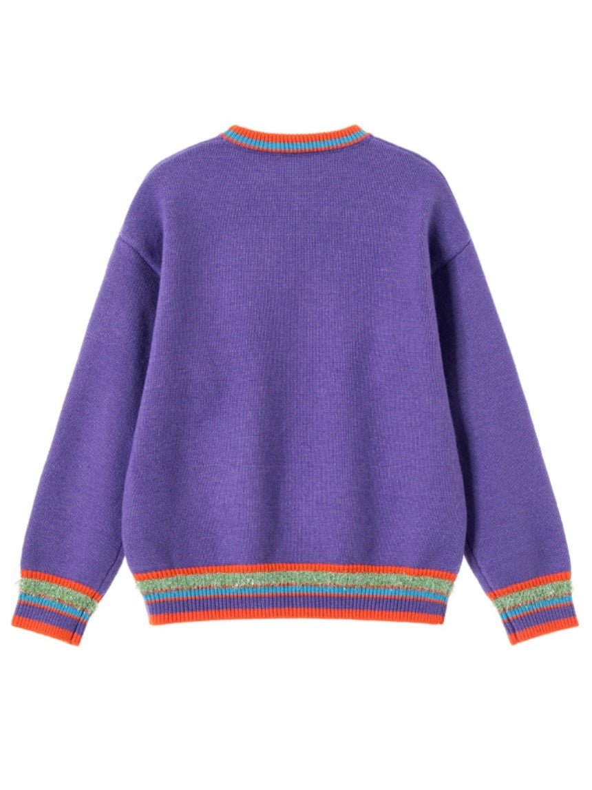 Rabbit Cartoon Round Neck Knitted Pullover【s0000000409】