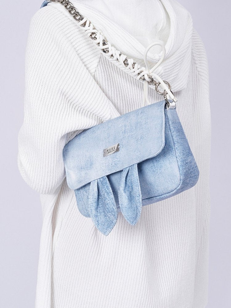 Rabbit  denim shoulder Bag【s0000001036】