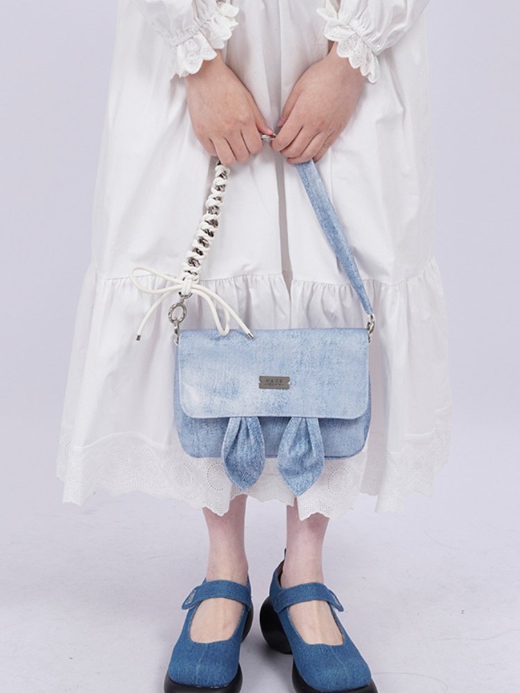 Rabbit  denim shoulder Bag【s0000001036】