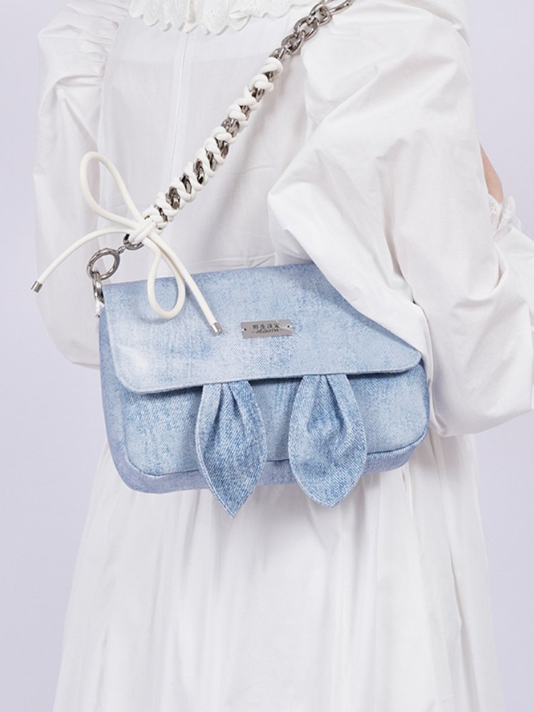 Rabbit  denim shoulder Bag【s0000001036】