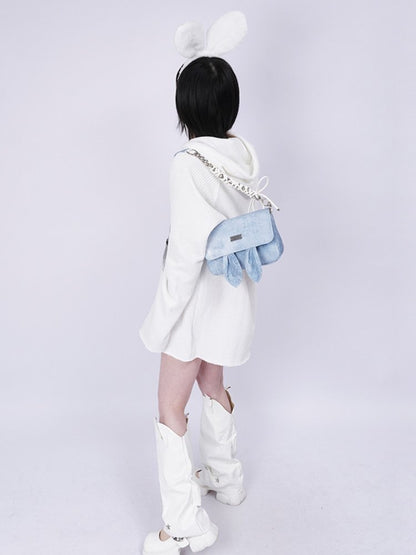 Rabbit  denim shoulder Bag【s0000001036】