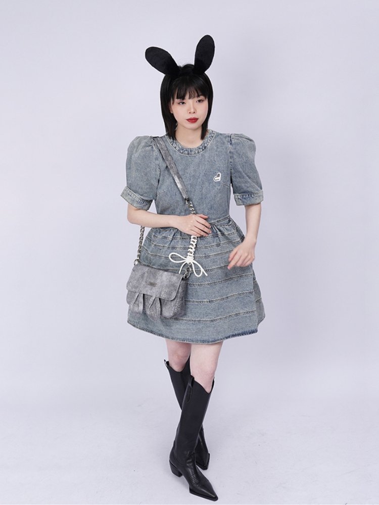 Rabbit  denim shoulder Bag【s0000001036】