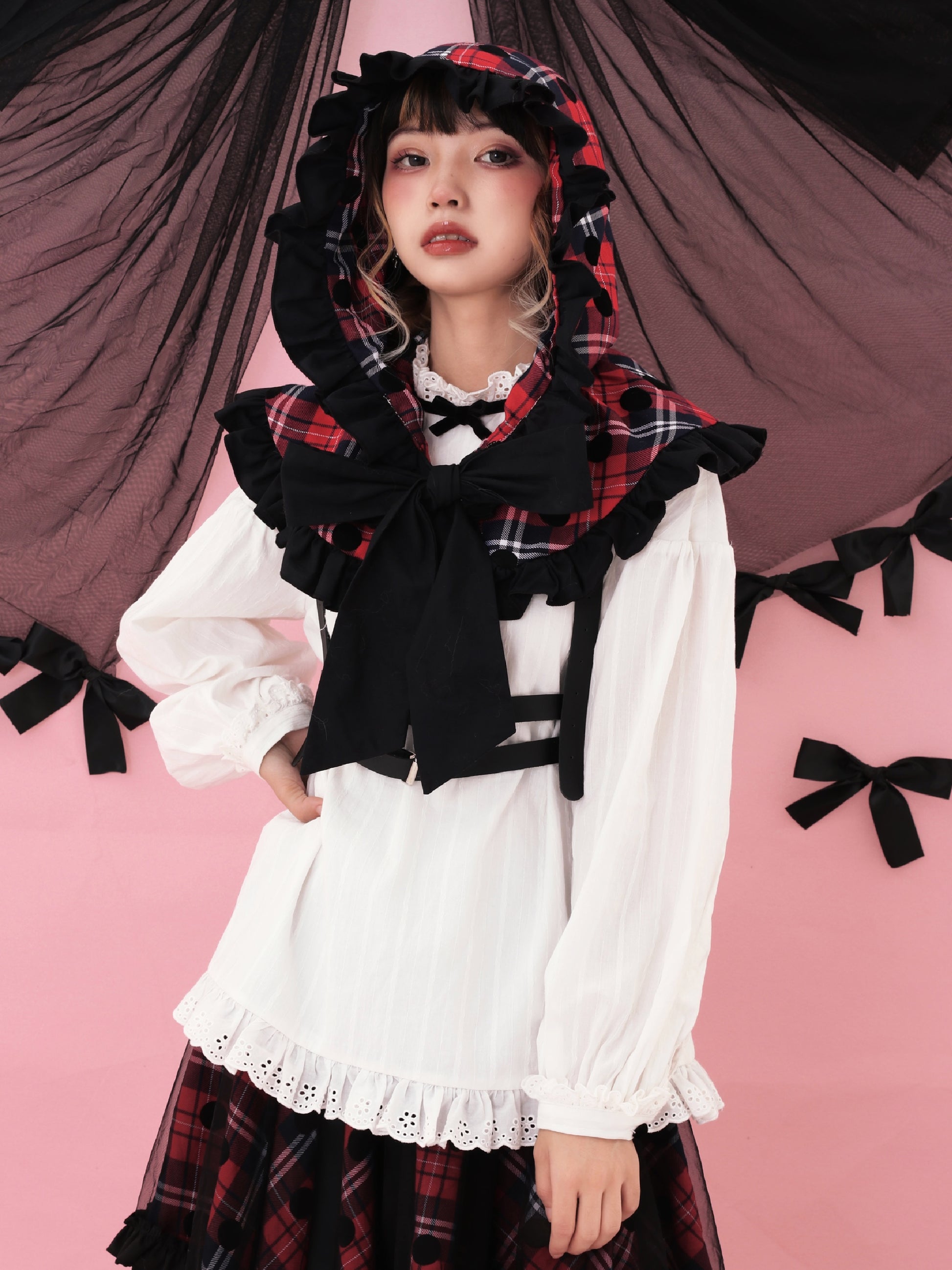 Retro Bow Lace Hooded Shawl【s0000000398】 - SCULTURE（エスカルチャー）