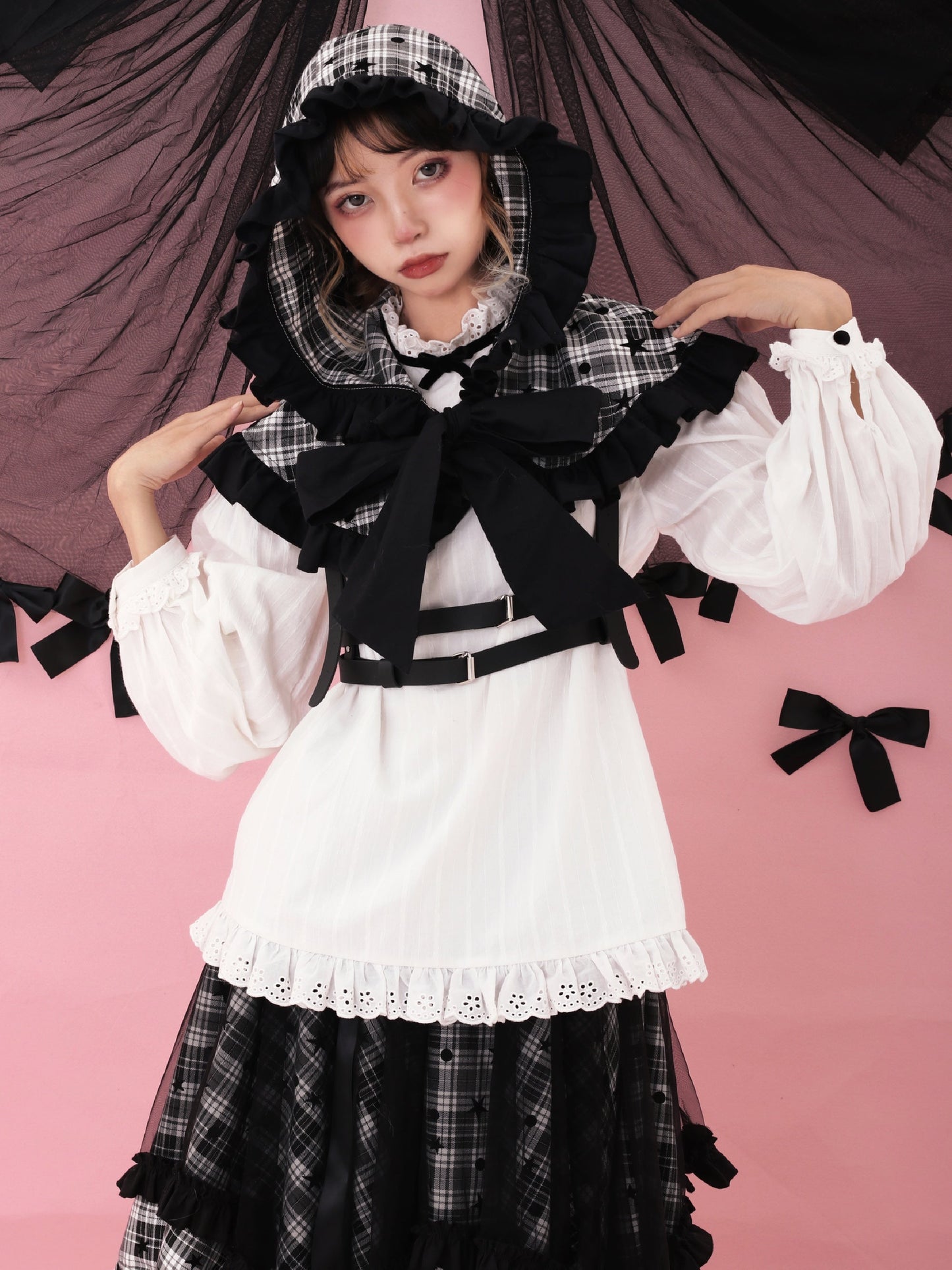 Retro Bow Lace Hooded Shawl【s0000000398】 - SCULTURE（エスカルチャー）