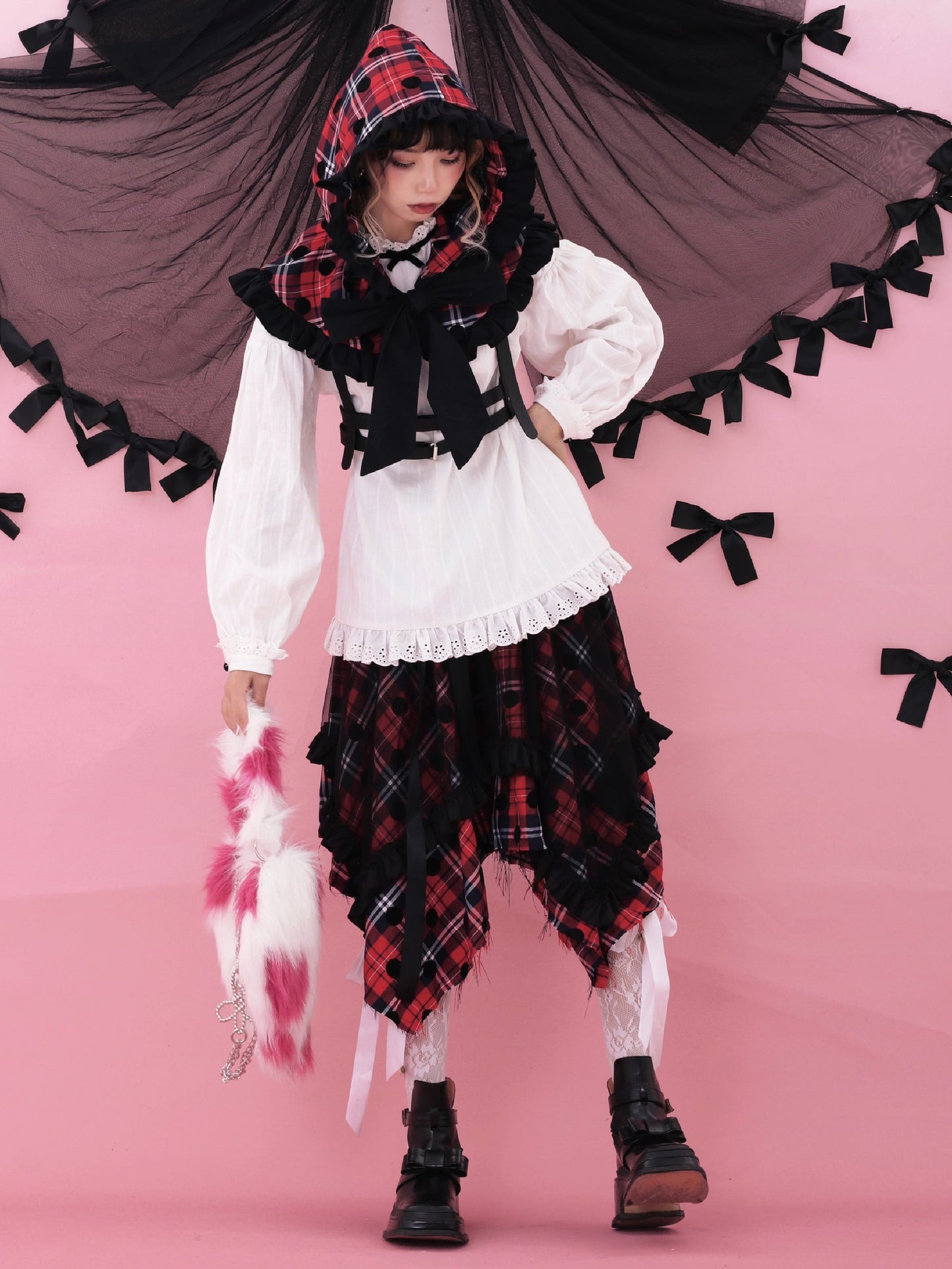 Retro Bow Lace Hooded Shawl【s0000000398】 - SCULTURE（エスカルチャー）