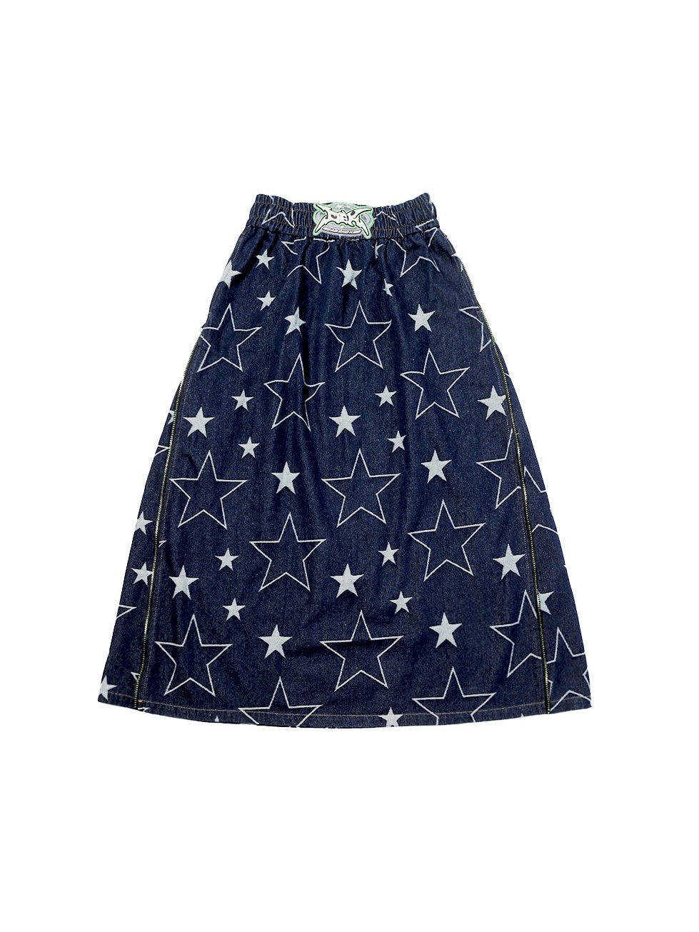 Star Side Zipper Loose A-line Denim Skirt【s0000000226】 - SCULTURE（エスカルチャー）