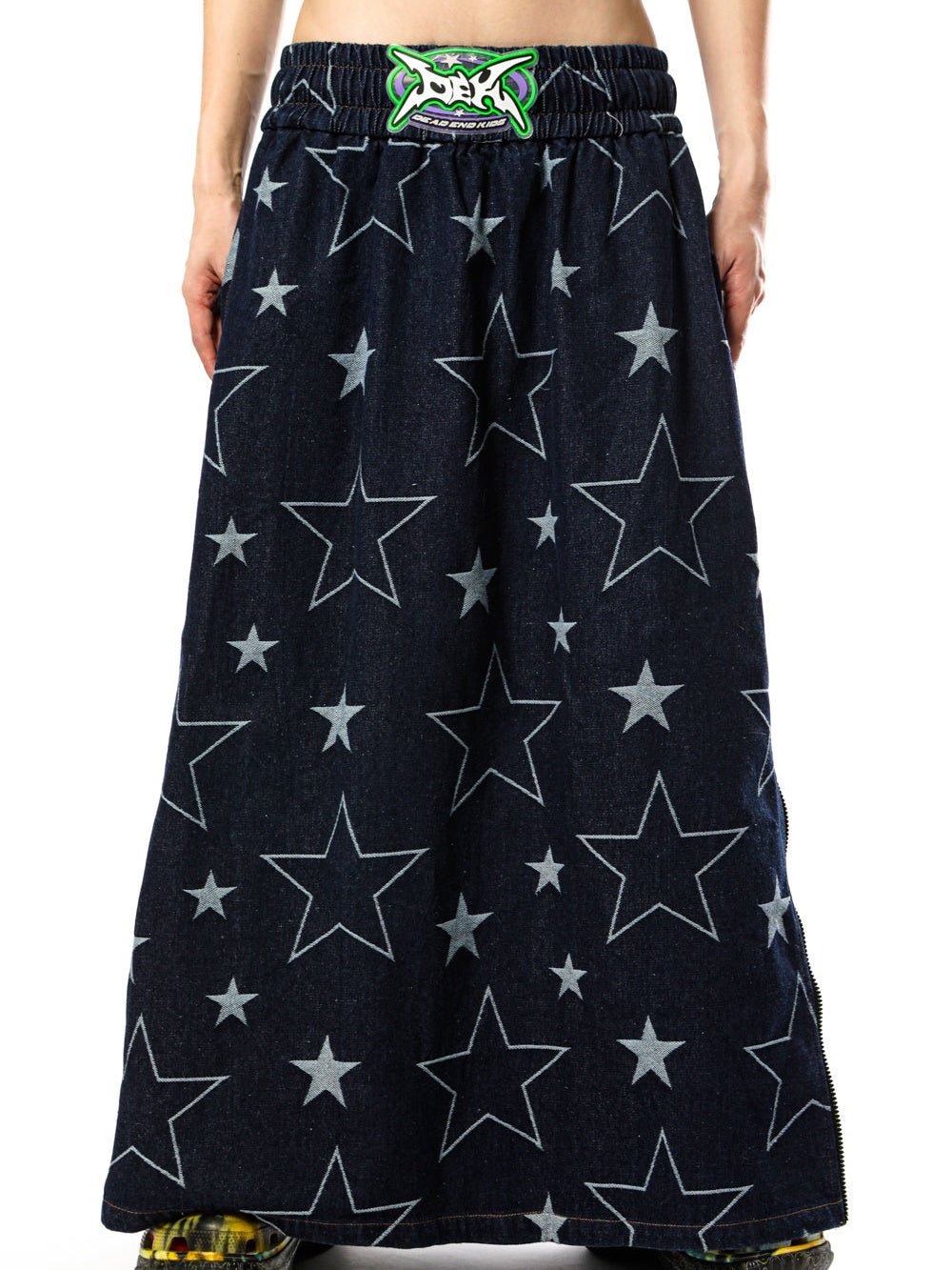 Star Side Zipper Loose A-line Denim Skirt【s0000000226】 - SCULTURE（エスカルチャー）