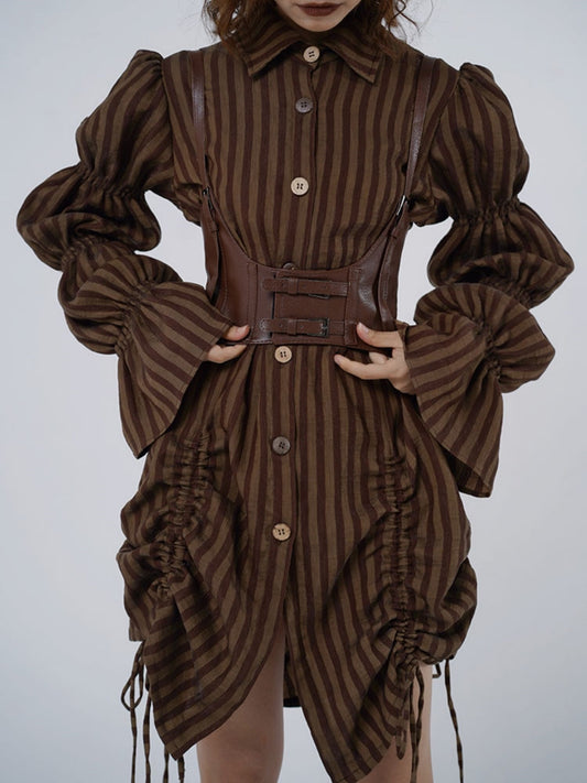 Striped Retro Shirt Dress【s0000000288】 - SCULTURE（エスカルチャー）