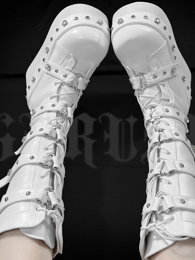 Thick bottom round head boots boots【s0000000002 】 - SCULTURE（エスカルチャー）