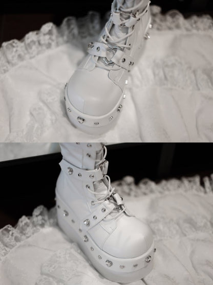 Thick bottom round head boots boots【s0000000002 】 - SCULTURE（エスカルチャー）