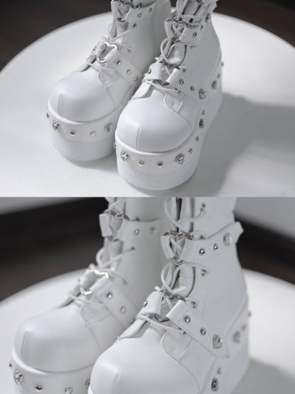 Thick bottom round head boots boots【s0000000002 】 - SCULTURE（エスカルチャー）