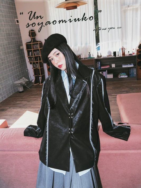 Vintage Split Leather Blazer【s0000000867】 - SCULTURE（エスカルチャー）