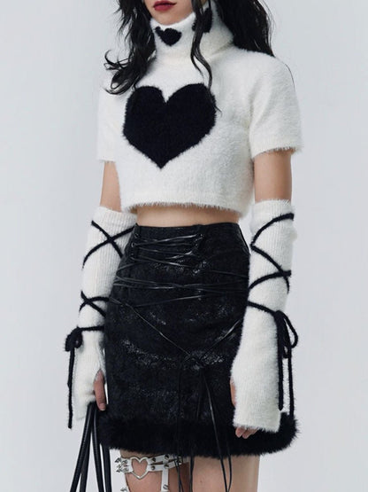 Y2K Knitted Turtleneck Top & ArmWarmer【s0000000298】 - SCULTURE（エスカルチャー）