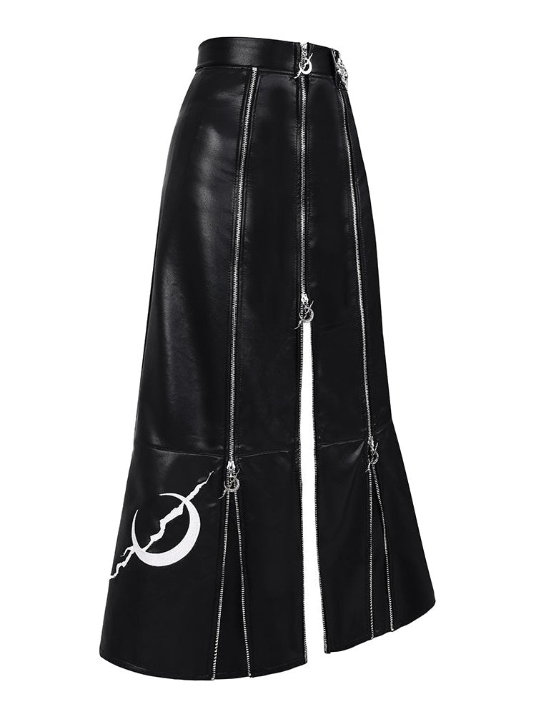 Zipper A-line PU Long Leather Skirt【s0000000306】 - SCULTURE（エスカルチャー）